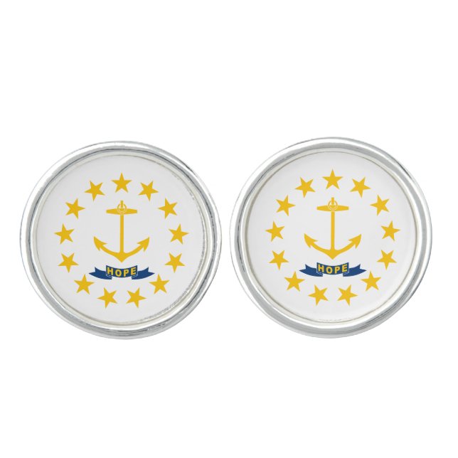 Rhode Island State Flag Cufflinks (Front)