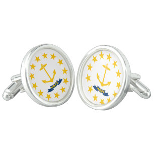 RHODE ISLAND STATE FLAG CUFFLINKS