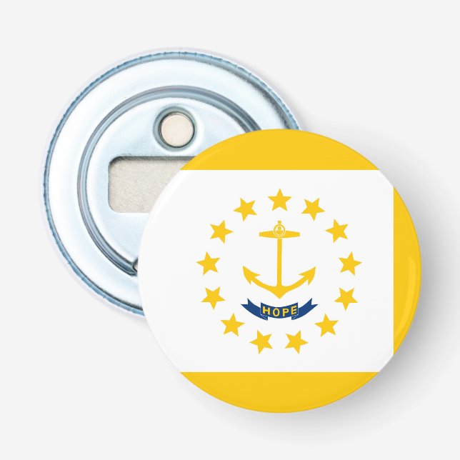 Rhode Island State Flag Design Bottle Opener (Front)