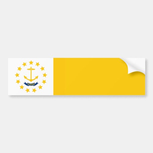 Rhode Island State Flag Design Bumper Sticker