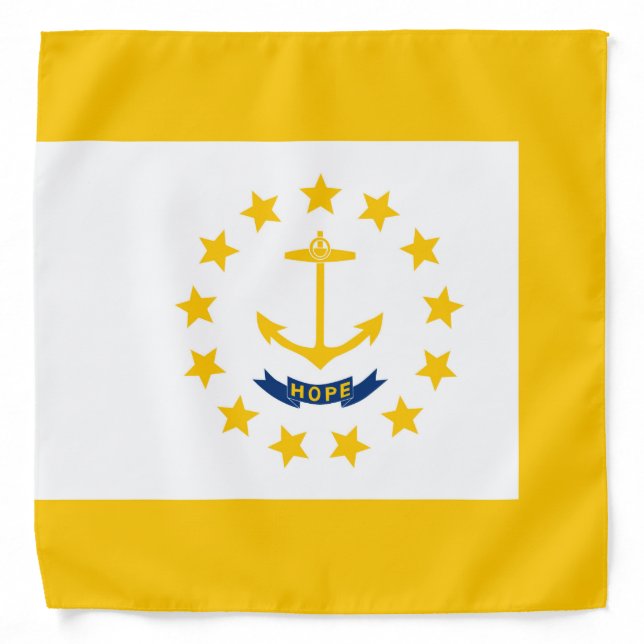 Rhode Island State Flag Design Decor Bandana (Front)