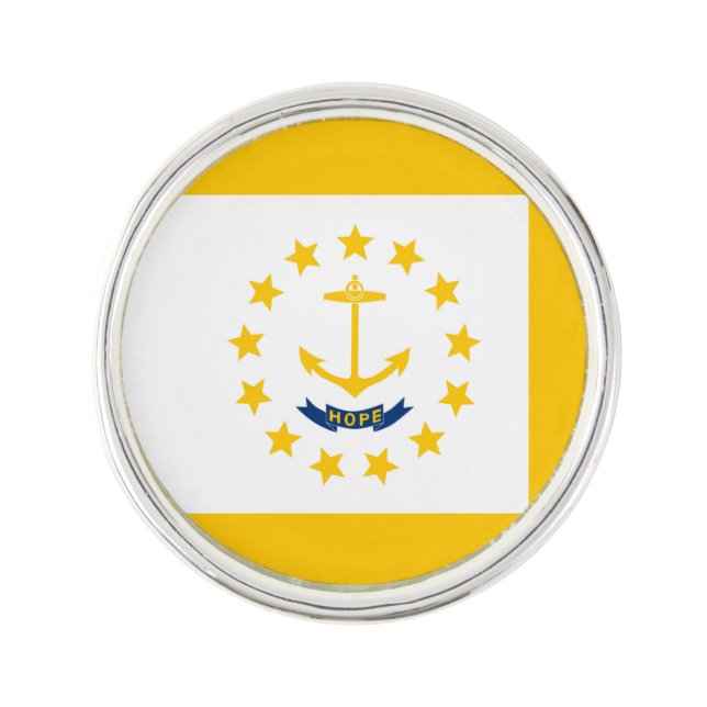 Rhode Island State Flag Design Decor Lapel Pin (Front)