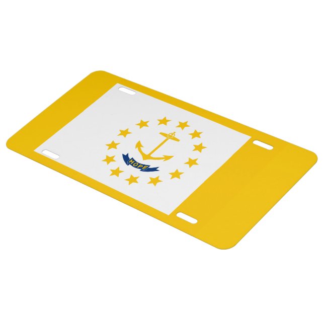Rhode Island State Flag Design Decor License Plate (Side)