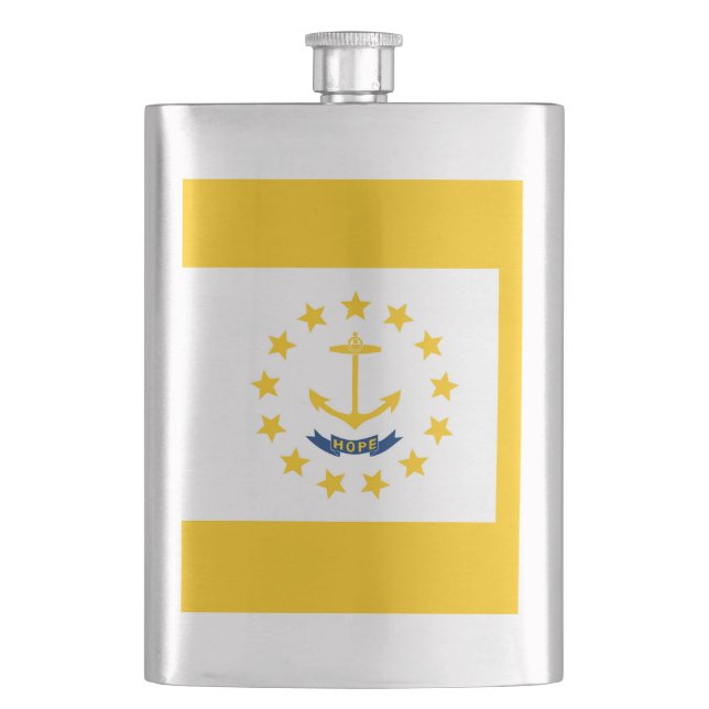Rhode Island State Flag Design Flask (Front)
