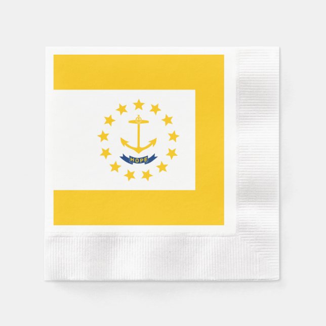 Rhode Island State Flag Design Paper Napkins (Front)