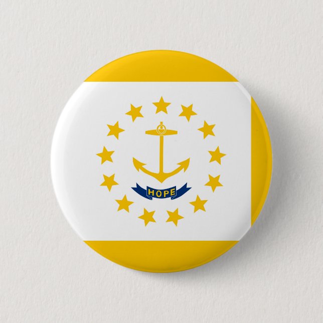 Rhode Island State Flag Design Pinback Button (Front)