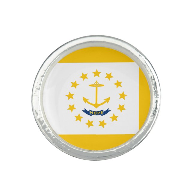 Rhode Island State Flag Design Ring (Front)