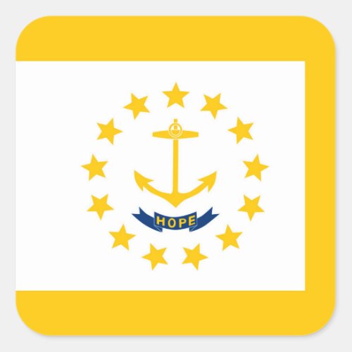 Rhode Island State Flag Design Square Sticker