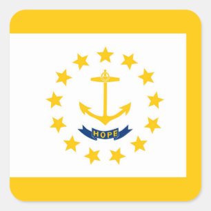 Rhode Island State Flag Design Square Sticker