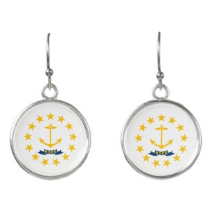 Rhode Island State Flag Earrings