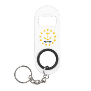 Rhode Island State Flag Keychain Bottle Opener