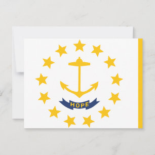 Rhode Island State Flag Little Rhody 13 Stars Postcard