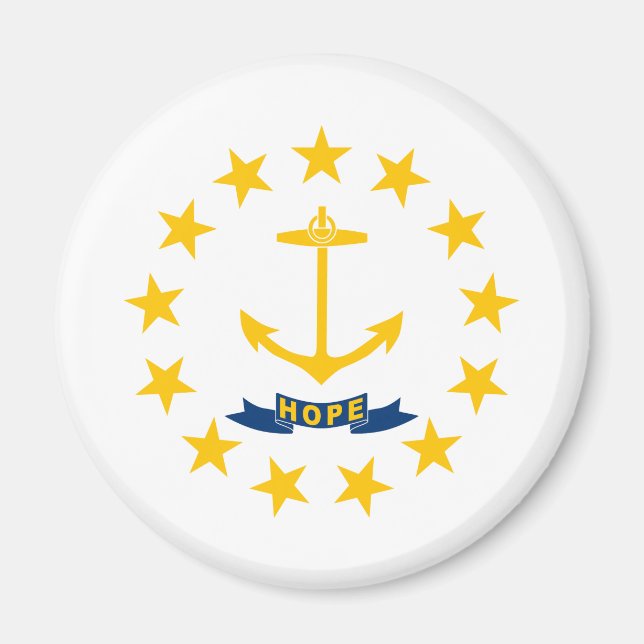 Rhode Island State Flag Magnet (Front)