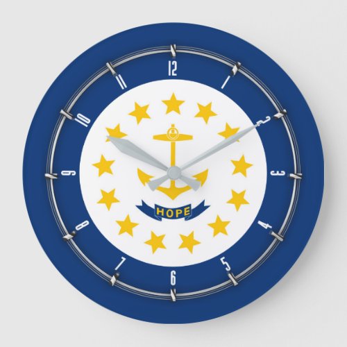 Rhode Island State Flag on a Large Clock