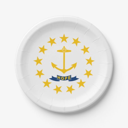 Rhode Island State Flag Paper Plates