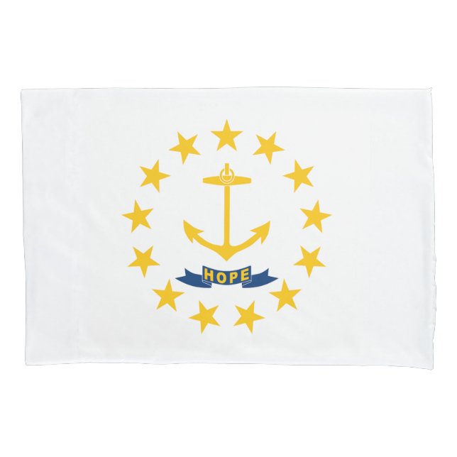 Rhode Island State Flag Pillow Case (Front)