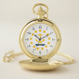 Rhode Island State Flag Pocket Watch