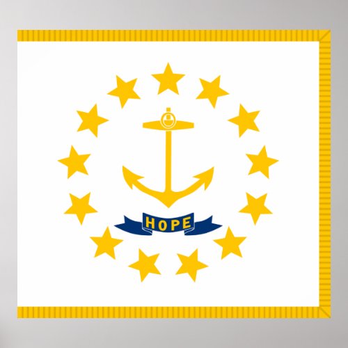 Rhode Island State flag Poster