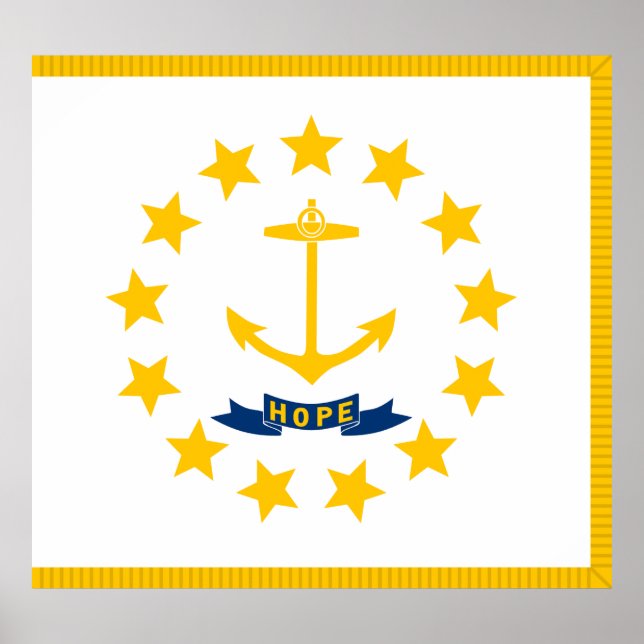 Rhode Island State flag Poster (Front)