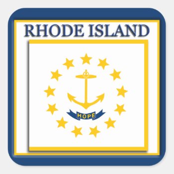 Rhode Island State Flag Sticker by Americanliberty at Zazzle
