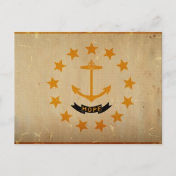 Rhode Island State Flag Vintage Postcard by USA_Swagg at Zazzle