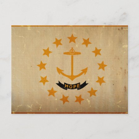 Rhode Island State Flag Vintage Postcard