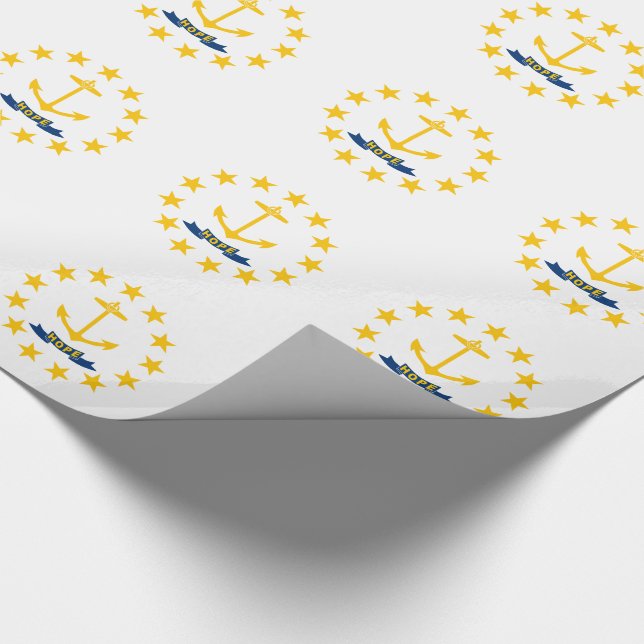 Rhode Island State Flag Wrapping Paper (Corner)