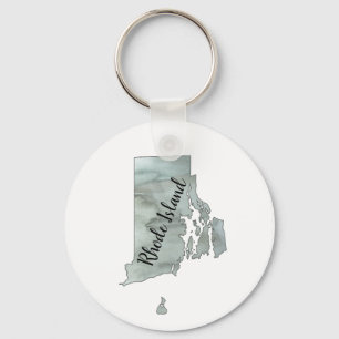 Rhode Island State Illustration Keychain