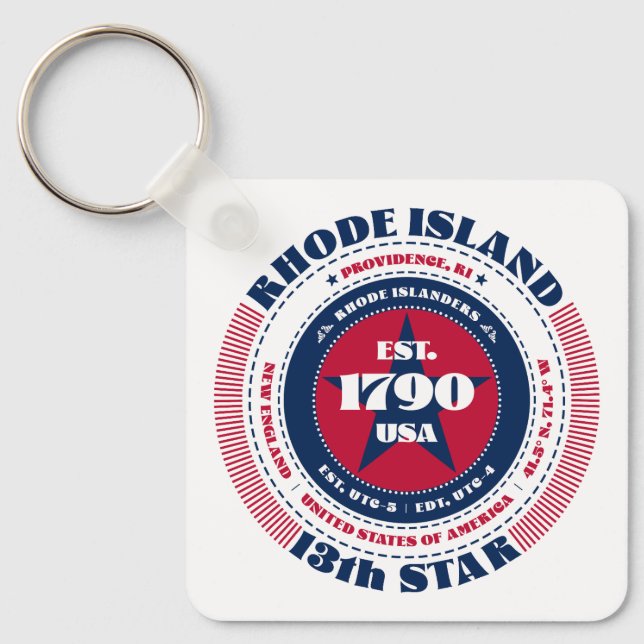 Rhode Island State Keychain (Front)