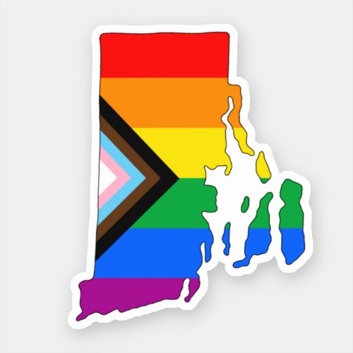 Rhode Island State Pride LGBTQ Progress Pride Sticker