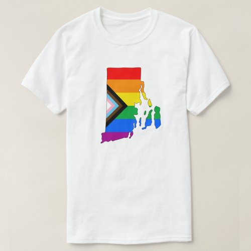 Rhode Island State Pride LGBTQ Progress Pride T_Shirt
