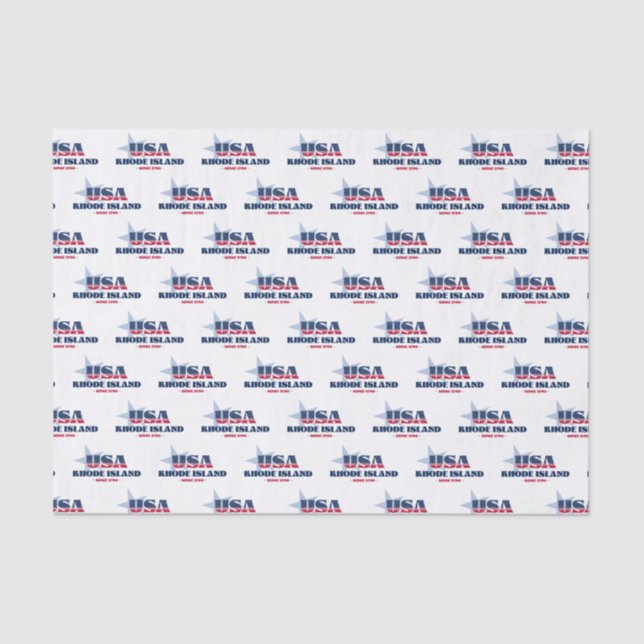Rhode Island State Pride Tissue Paper (Front)