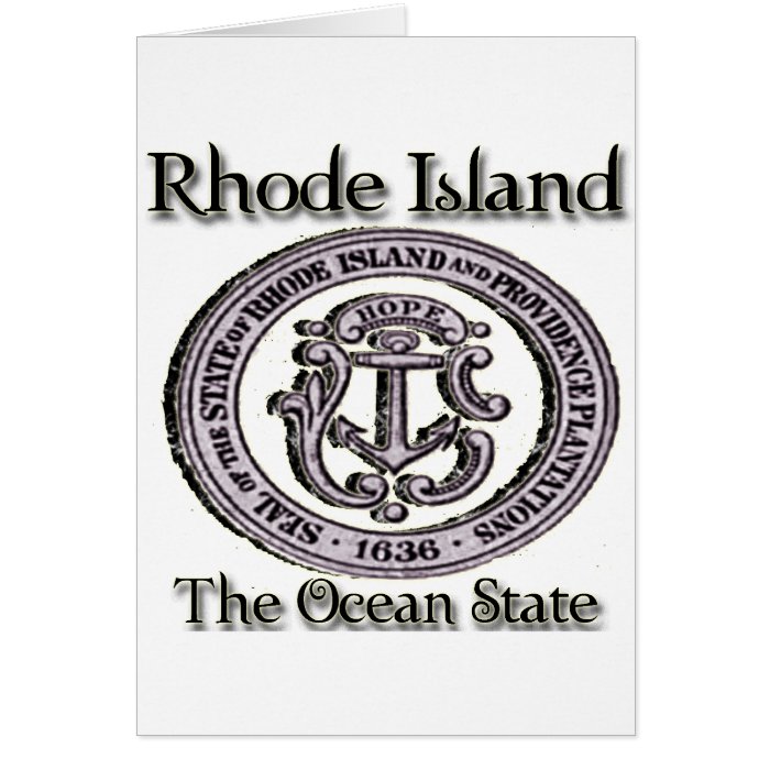 Rhode island State Seal Ocean State Greeting Card