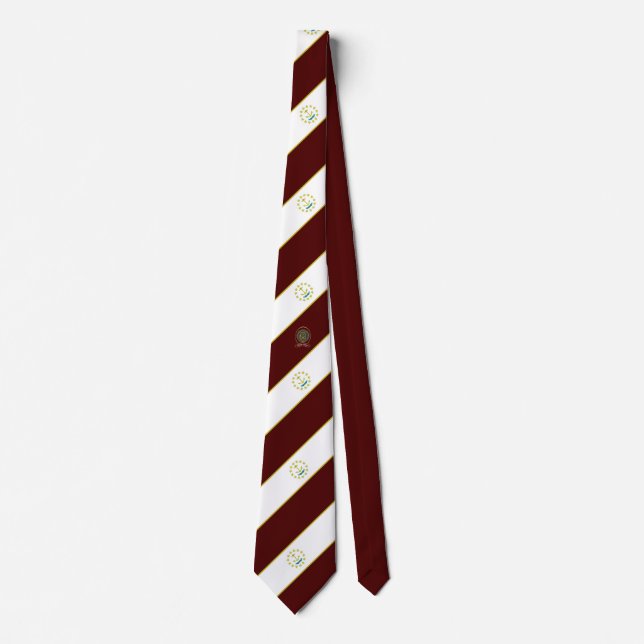 Rhode Island stripes flag Neck Tie (Front)