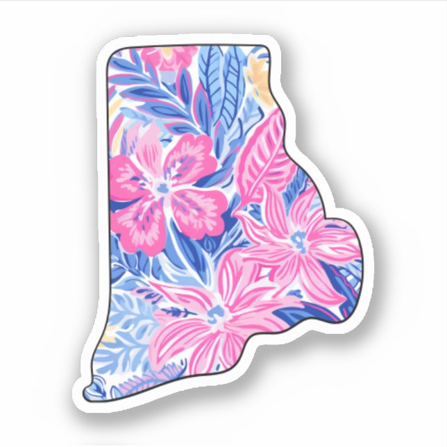 Rhode Island - Summer Sticker - Lilly Inspired (Front)