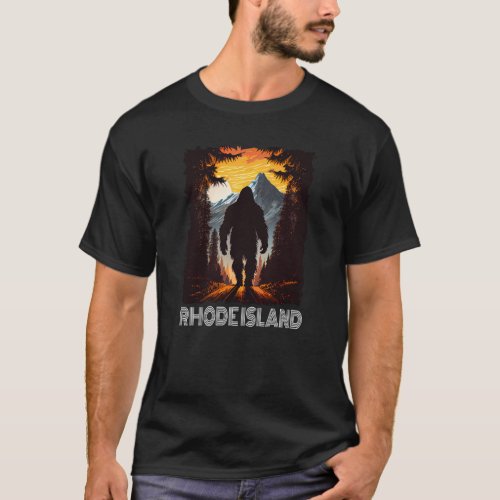 Rhode Island Sunset retro 70s vintage hiking campi T_Shirt