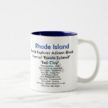 Rhode Island Symbols &amp; Map Two-tone Coffee Mug at Zazzle