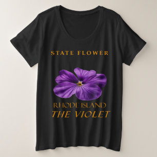 Rhode Island Territory Flower The Violet Plus Size T-Shirt