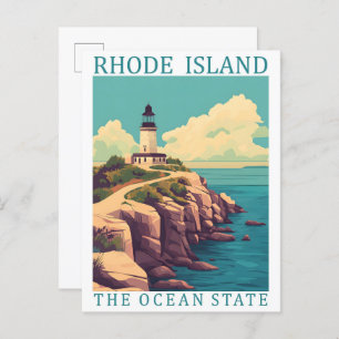 Rhode Island the Ocean State USA Travel Place Postcard