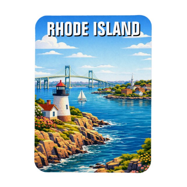 Rhode Island Travel Magnet (Vertical)