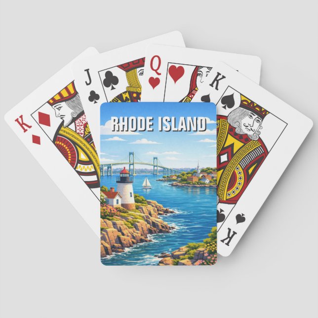 Rhode Island Travel Poker Cards (Back)