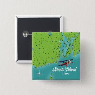 Rhode Island USA map Button
