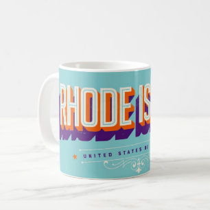 Rhode Island USA Retro Postcard Mug