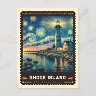 Rhode Island Vincent Van Gogh Inspired Postcard