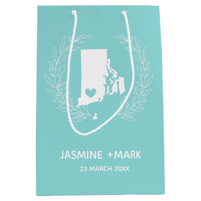 Rhode Island wedding favors custom Medium Gift Bag (Front)