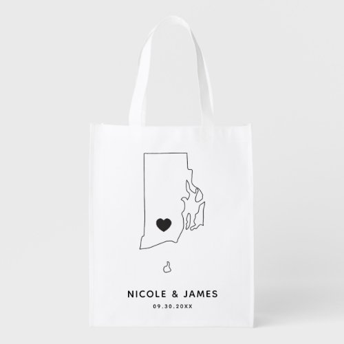 Rhode Island Wedding Welcome Bag Map Tote