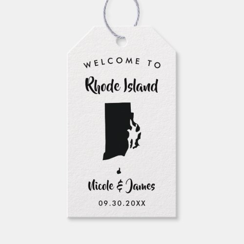 Rhode Island Wedding Welcome Bag Tags Map Gift Tags