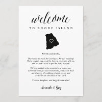 Rhode Island Wedding Welcome Letter & Itinerary