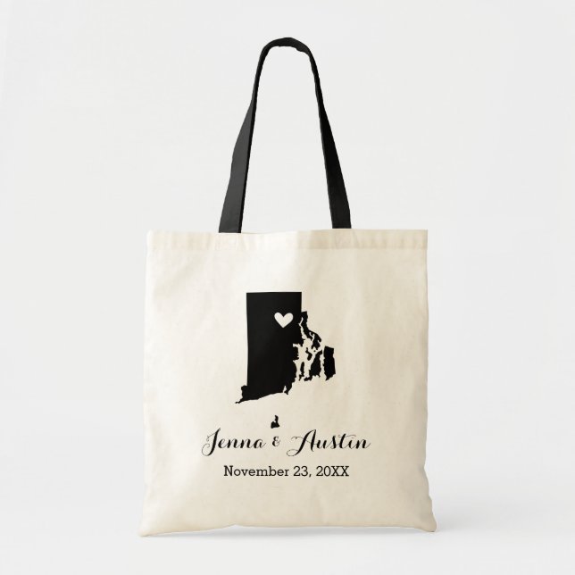 Rhode Island Wedding Welcome Tote Bag (Front)