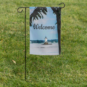 Rhode island welcome garden flag
